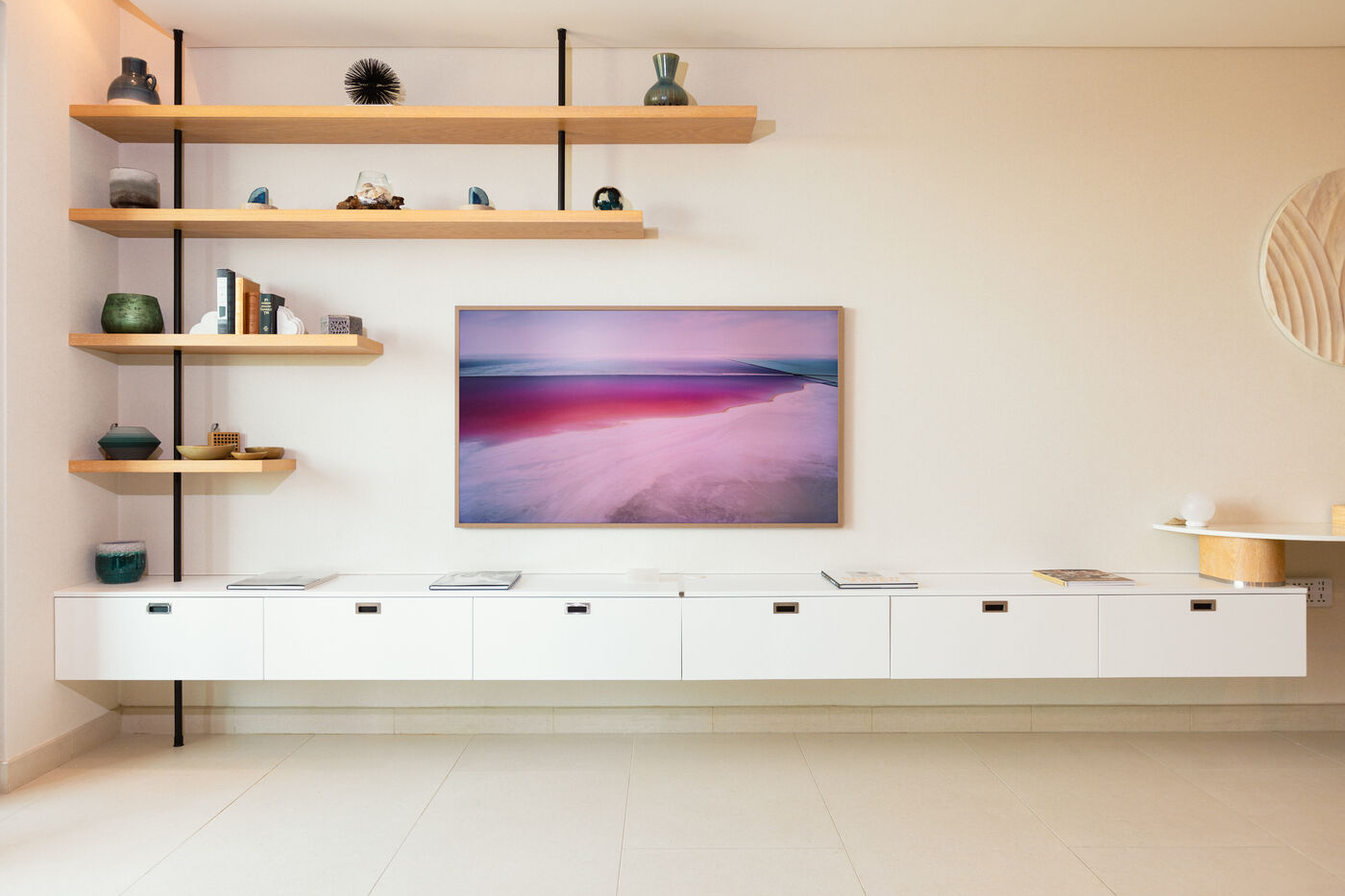 Living and dining area at L'Escapade, St. Regis Residences, Saadiyat Island