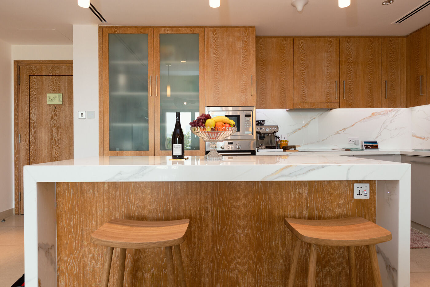 Living and dining area at L'Escapade, St. Regis Residences, Saadiyat Island