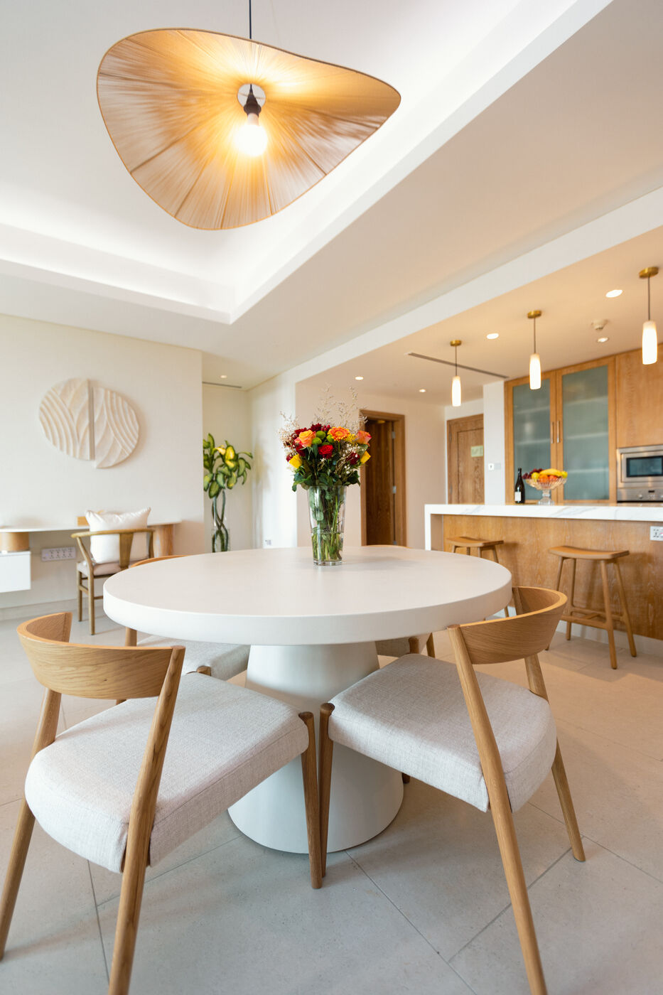 Living and dining area at L'Escapade, St. Regis Residences, Saadiyat Island