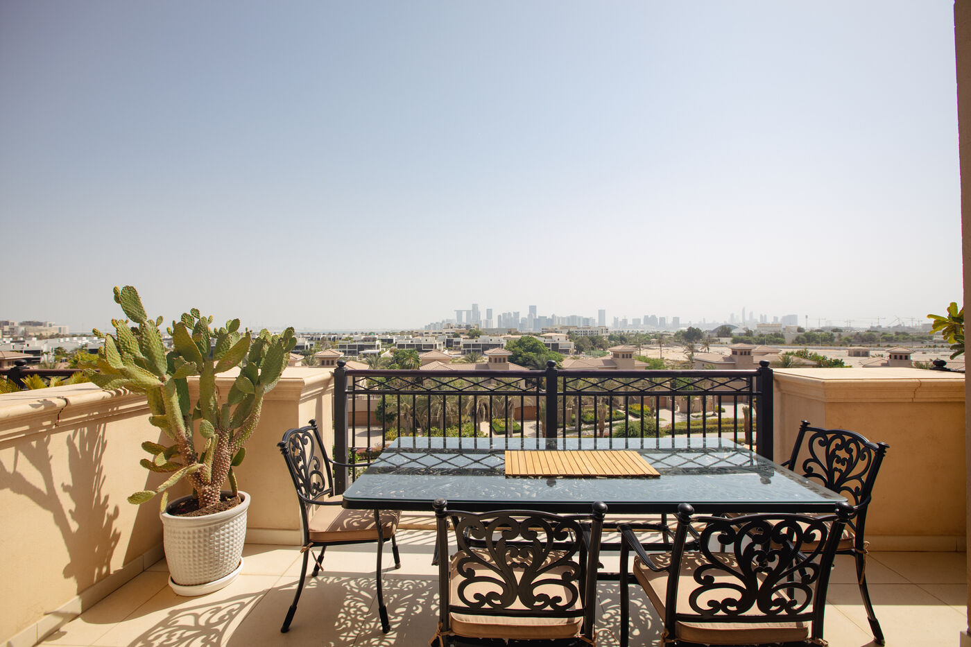 Terrace and views at L'Escapade, St. Regis Residences, Saadiyat Island